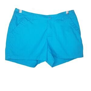 Columbia Women's Turquoise Blue Shorts Pockets Belt Loops Size 8